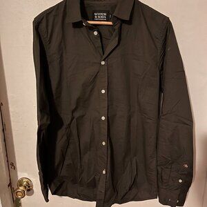 Scotch & Soda Poplin Shirt Brown